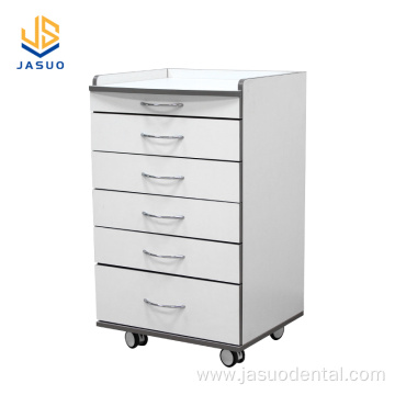 Wooden Movable Dental Cabinet for Hospital and Clinic